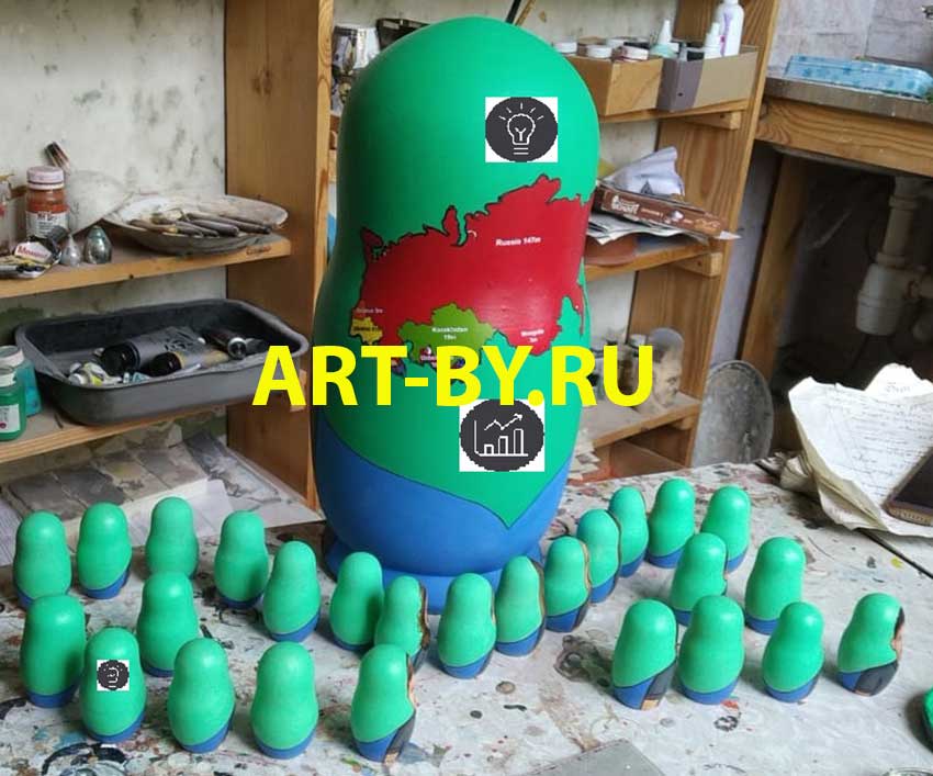матрешка по фото в подарок французу