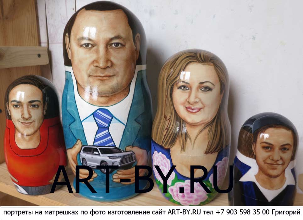 матрешка по фото в подарок папе автолюбителю