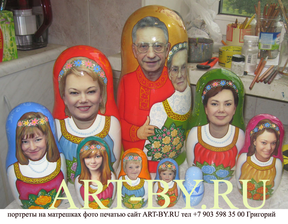 на золотую свадьбу подарок бабушке фото на матрешке Новосибирск