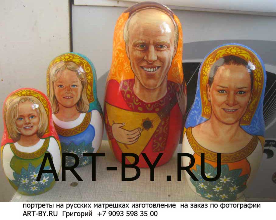 немецкой семье долго жившей в россии подарок от друзей матрешка по фото с портретом